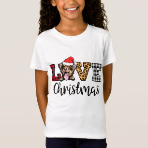 Australian Shepherd Dog Christmas Leopard Buffalo T-Shirt