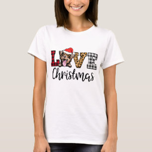 Australian Shepherd Dog Christmas Leopard Buffalo T-Shirt