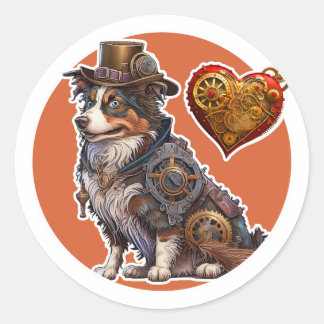 Australian Shepherd Dog Classic Round Sticker