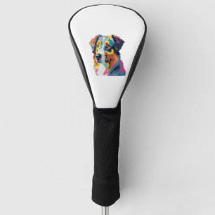 Australian Shepherd Dog Colourful 5 Golf Head Cover