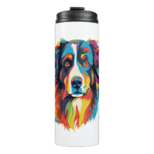 Australian Shepherd Dog Colourful  Thermal Tumbler