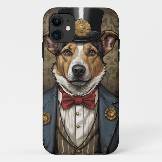 Australian shepherd dog costume bow tie Case-Mate iPhone case (Back)