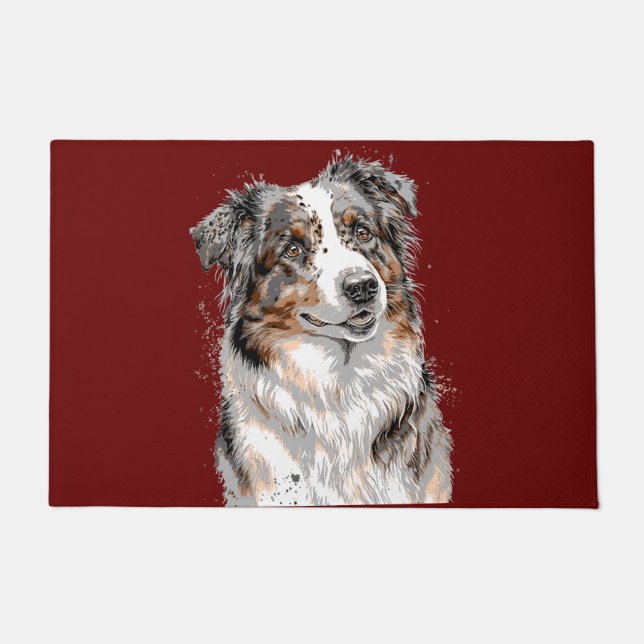 Australian Shepherd Dog  Doormat (Front)