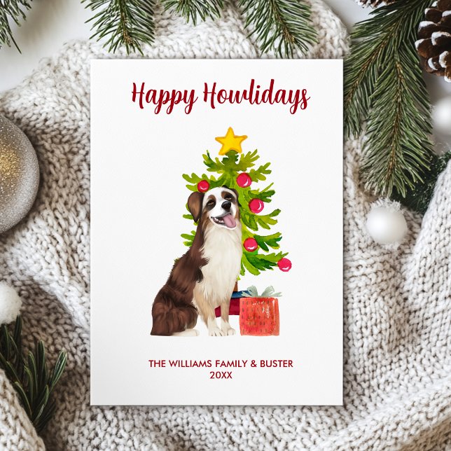 Australian Shepherd Dog Family Christmas Holiday Card (Creator Uploaded)