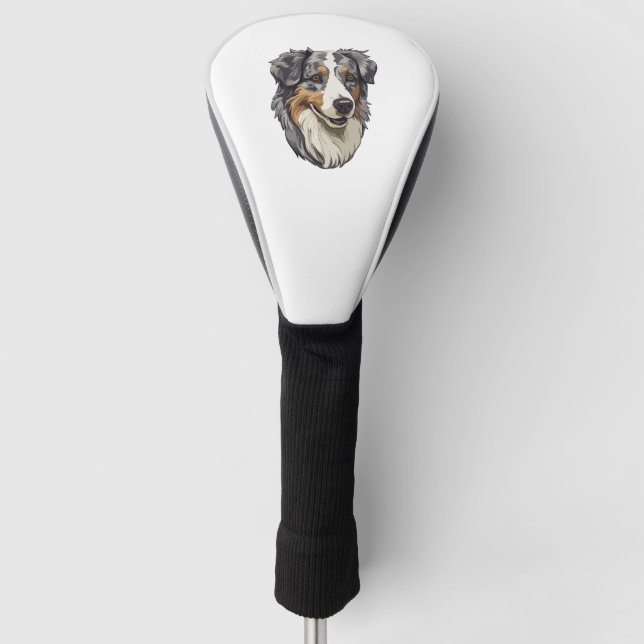 Australian shepherd Dog   Golf Head Cover (Front)