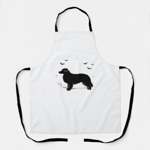 Australian Shepherd Dog � Halloween Moon Silhouett Apron