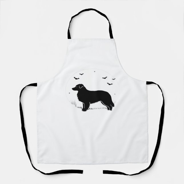 Australian Shepherd Dog � Halloween Moon Silhouett Apron (Front)