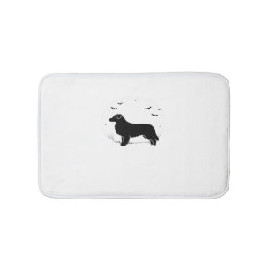 Australian Shepherd Dog – Halloween Moon Silhouett Bath Mat