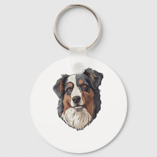 Australian shepherd Dog Key Ring