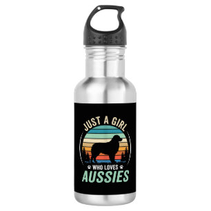 Australian Shepherd Dog Lover Retro Sunset Aussies 532 Ml Water Bottle