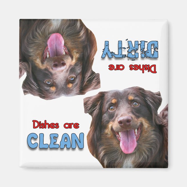 Australian Shepherd Dog Lovers Dishwasher Magnet (Front)