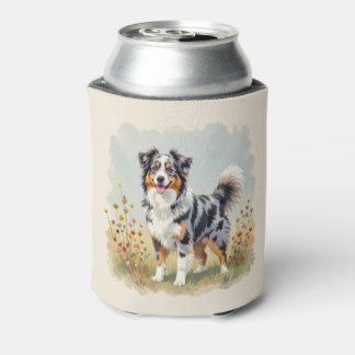 Australian Shepherd Dog Merle Long Tail Can Cooler