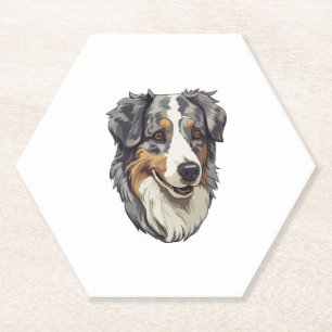 Australian shepherd Dog   Paper Coaster