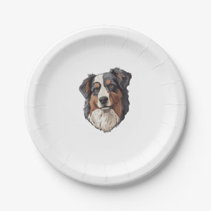 Australian shepherd Dog Paper Plate
