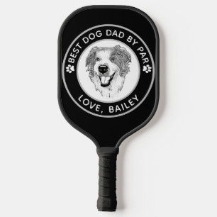Australian Shepherd Dog Personalised Drawing Pickleball Paddle