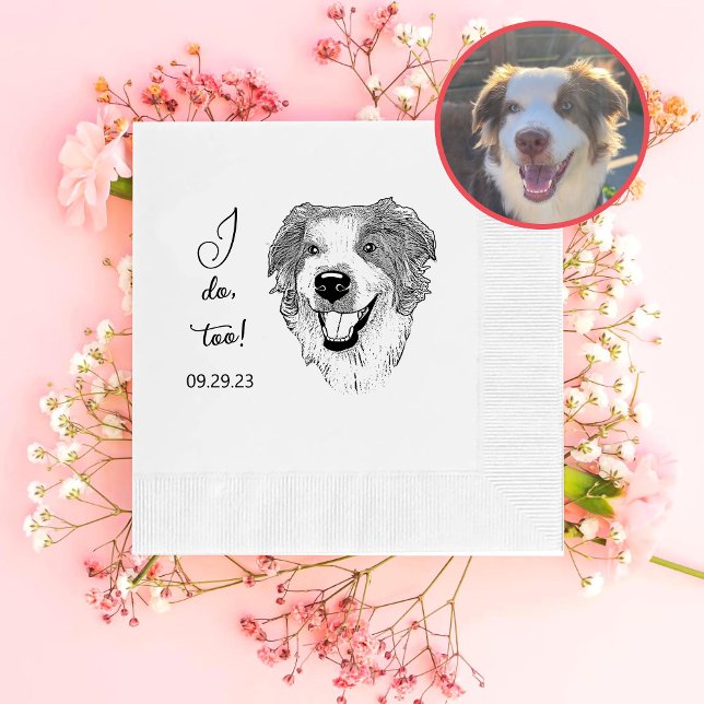 Australian Shepherd Dog Personalised I Do Too Napkin (Creator Uploaded)