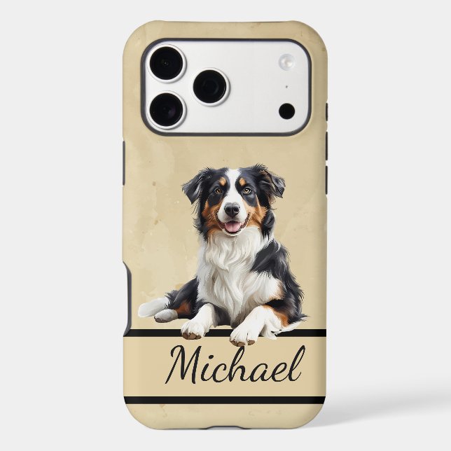 Australian Shepherd Dog Pet Animal  Customise  (Back)
