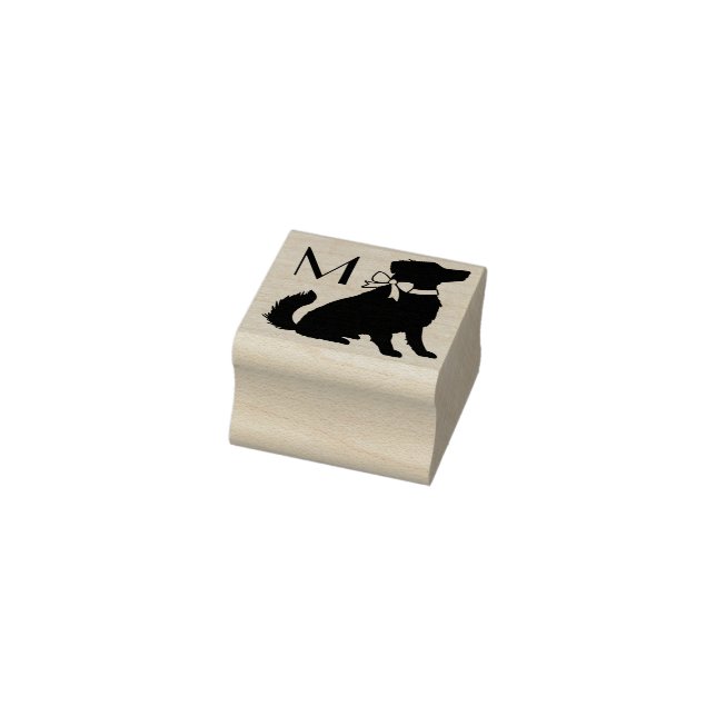 Australian Shepherd Dog Puppy Rubber Stamp (Stamp)