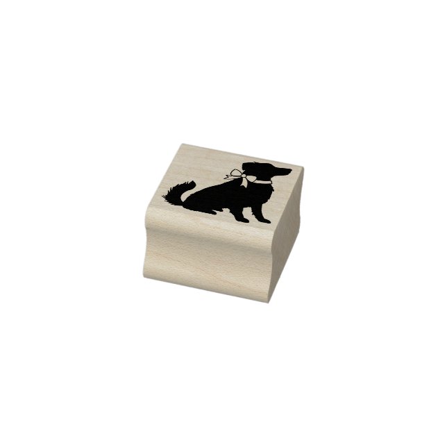 Australian Shepherd Dog Puppy Rubber Stamp (Stamp)
