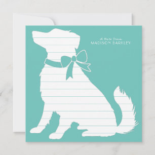 Australian Shepherd Dog Puppy Thank You Card