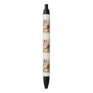 Australian Shepherd Dog Red Merle Aussie Black Ink Pen