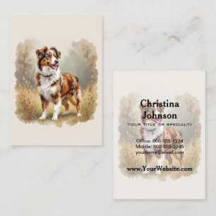 Australian Shepherd Dog Red Merle Aussie Business Card