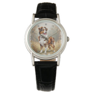 Australian Shepherd Dog Red Merle Aussie Watch