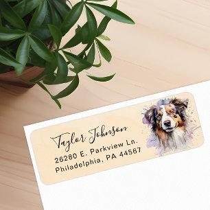 Australian Shepherd Dog Return Address