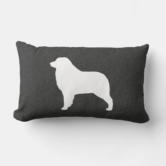 Australian Shepherd Dog Silhouette Lumbar Cushion (Front)