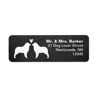 Australian Shepherd Dog Silhouettes with Heart