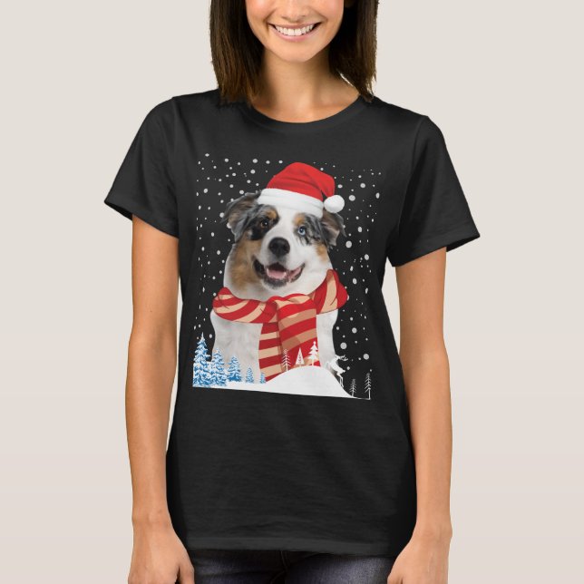 Australian Shepherd Dog Ugly Christmas Sweater Fun (Front)