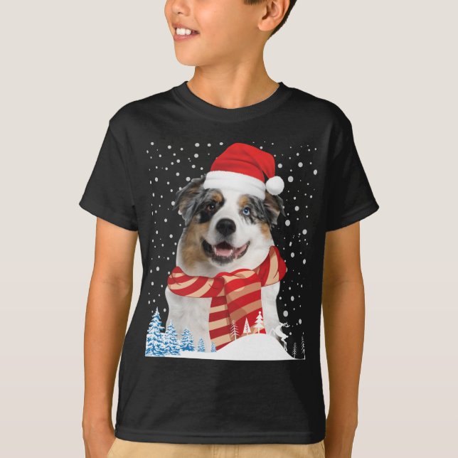 Australian Shepherd Dog Ugly Christmas Sweater Fun (Front)