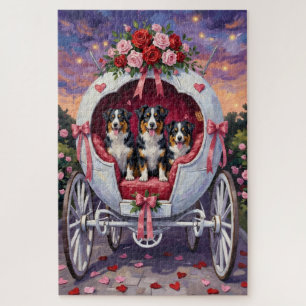 Australian Shepherd Dog Valentine's Day  Jigsaw Puzzle