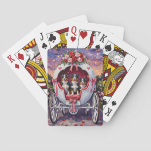Australian Shepherd Dog Valentine's Day  Playing Cards