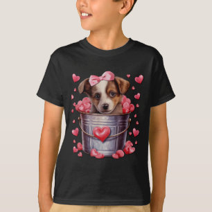 Australian Shepherd Dog Valentines Puppy Love Hear T-Shirt