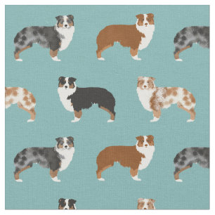 Australian Shepherd dogs coat colours blue Fabric