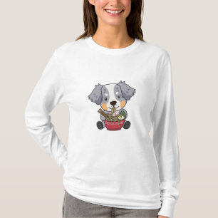 Australian Shepherd Eating Ramen Sweet Kawaii T-Shirt