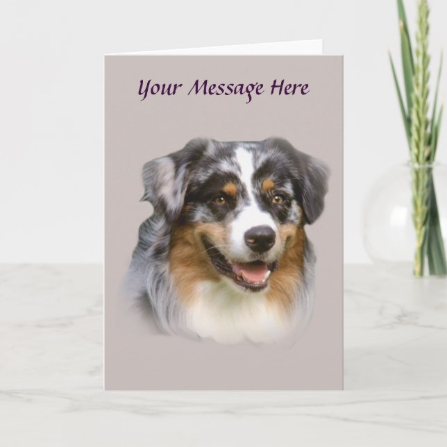 Australian Shepherd Fabulous Greeting Card (Front)