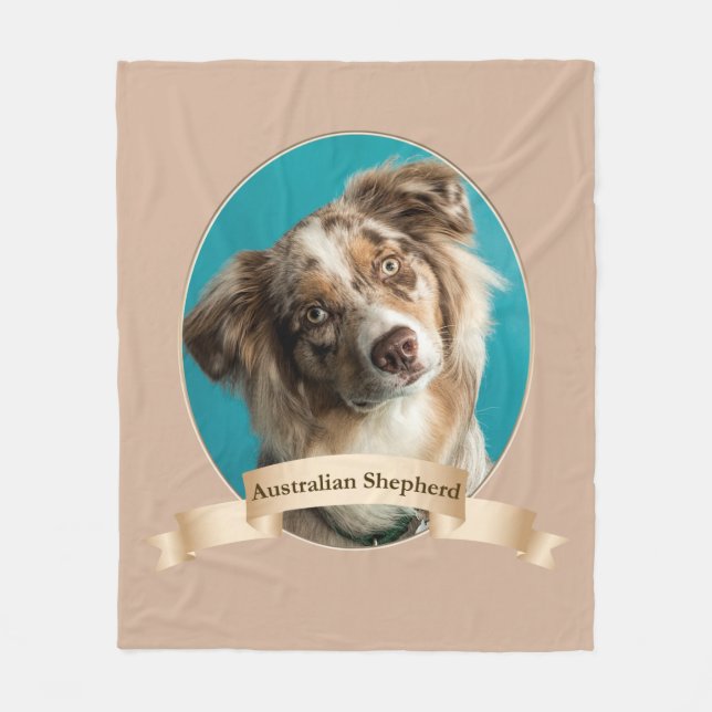 Australian Shepherd Fleece Blanket (Front)