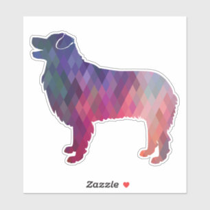 Australian Shepherd Geometric Pattern Silhouette