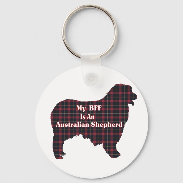 Australian Shepherd Gifts Key Ring (Front)