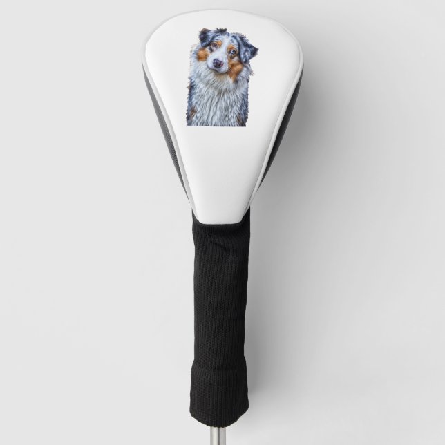 Australian Shepherd  Golf Head Cover (Front)