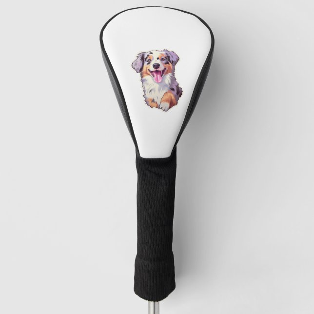 Australian Shepherd    Golf Head Cover (Front)