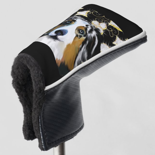 Australian Shepherd   Golf Head Cover (3/4 Front)