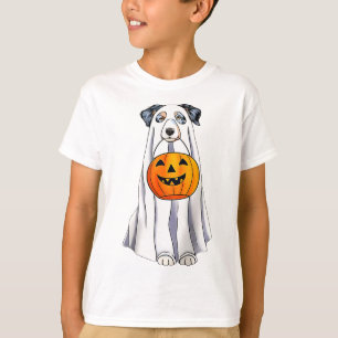 Australian Shepherd Halloween Funny Ghost Costume  T-Shirt
