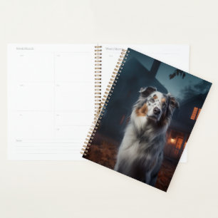 Australian Shepherd Halloween Scary Planner