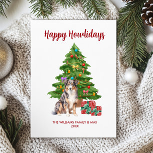 Australian Shepherd Happy Howlidays Card