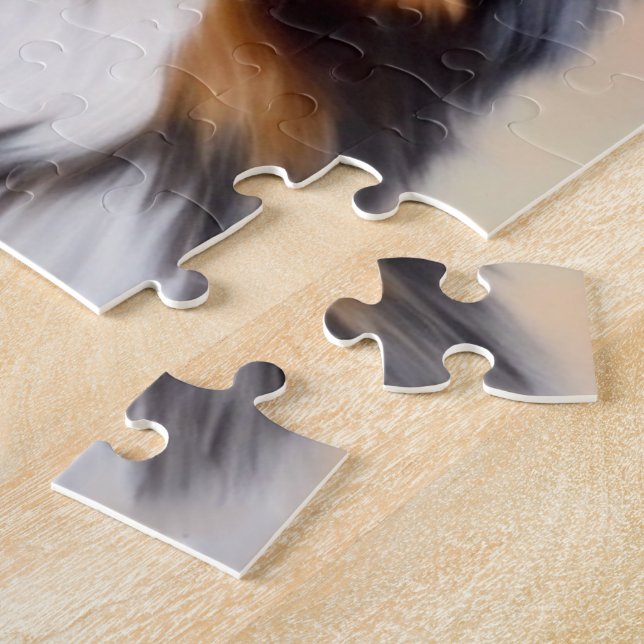 Australian Shepherd Head -  Jigsaw Puzzle (Side)