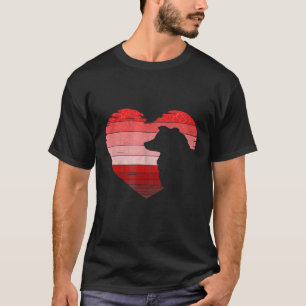 Australian Shepherd Heart Silhouette Valentines Da T-Shirt