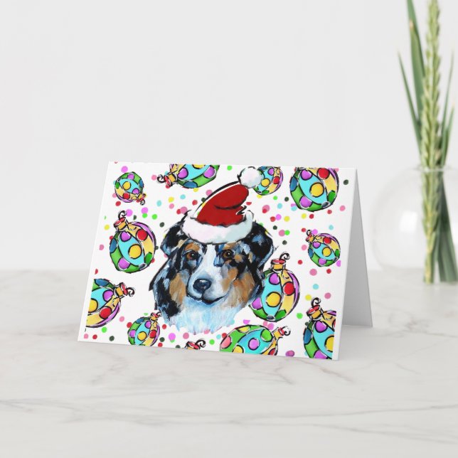 AUSTRALIAN SHEPHERD HOLIDAY CARD (Front)